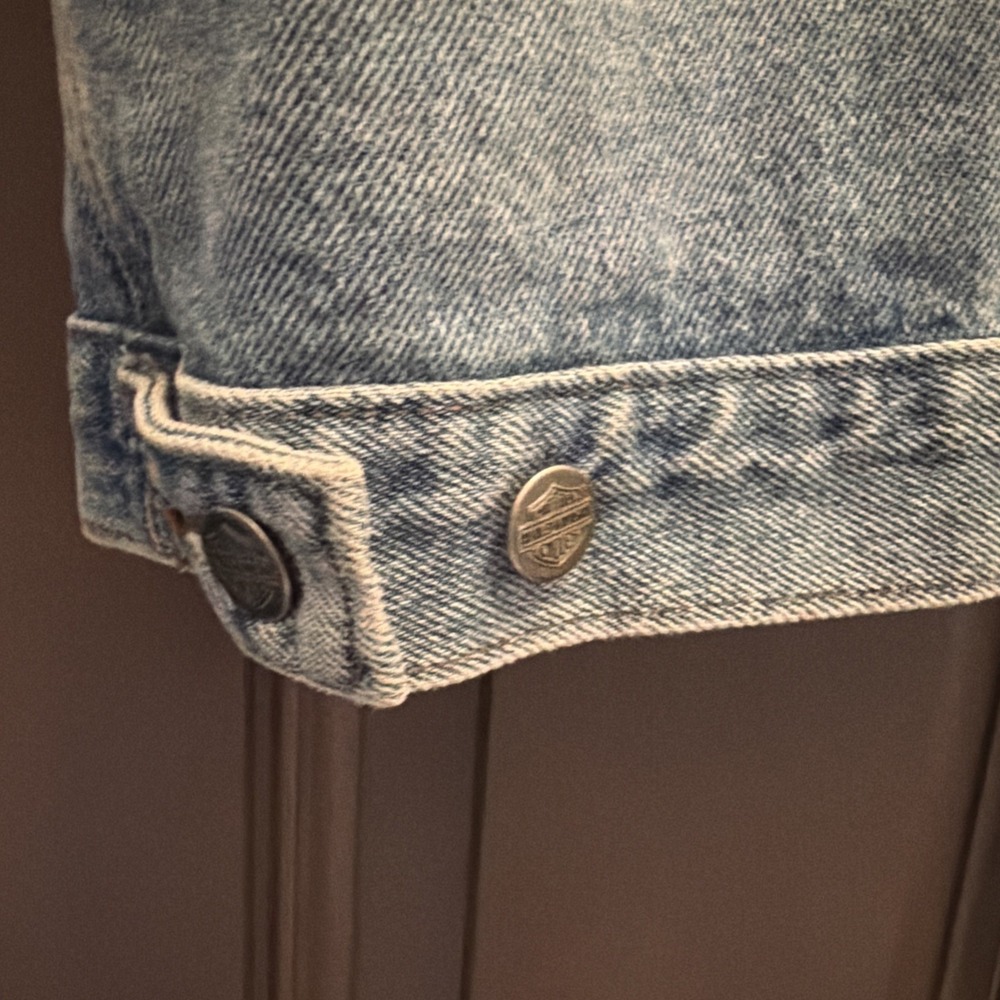 VTG  An American Legend Harley Davidson Denim Sleeveless Jean Vest 3XL XXXL - Picture 12 of 13